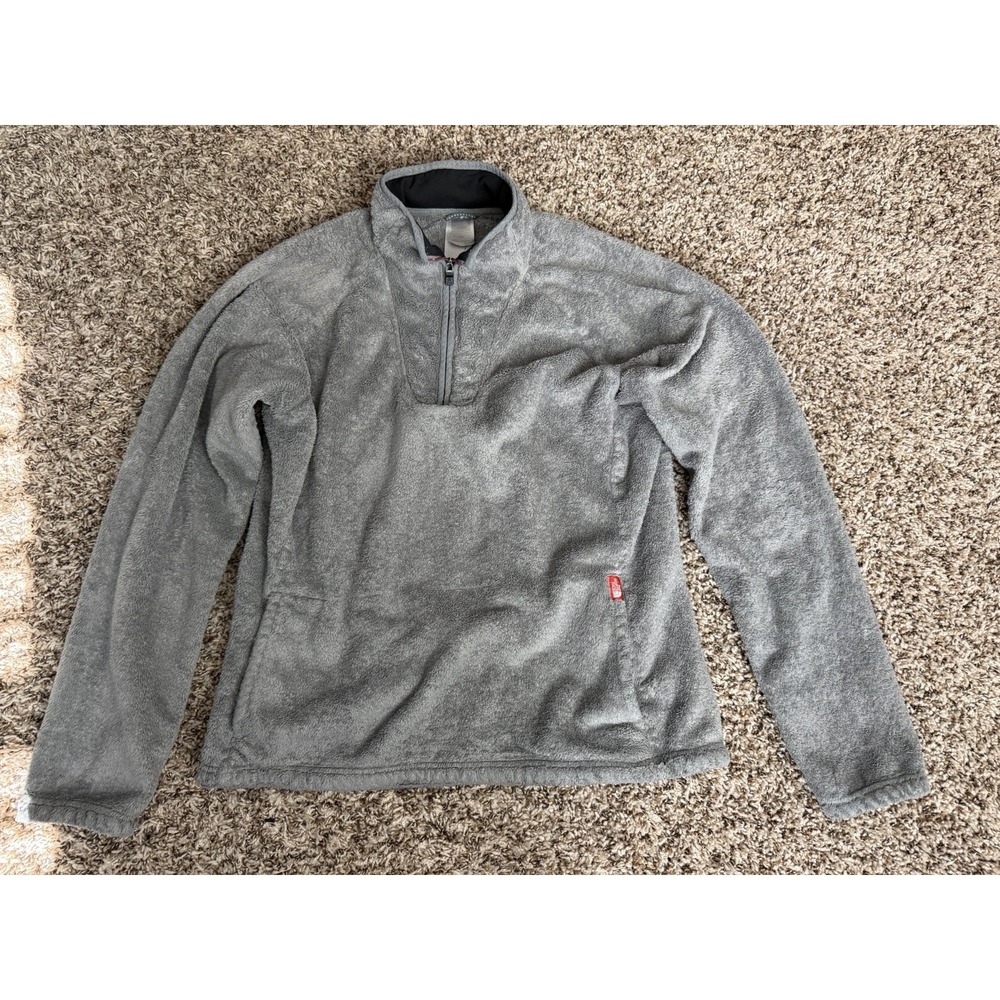the north face womens size L half zip anorak pocket fleece sherpa soft jacket